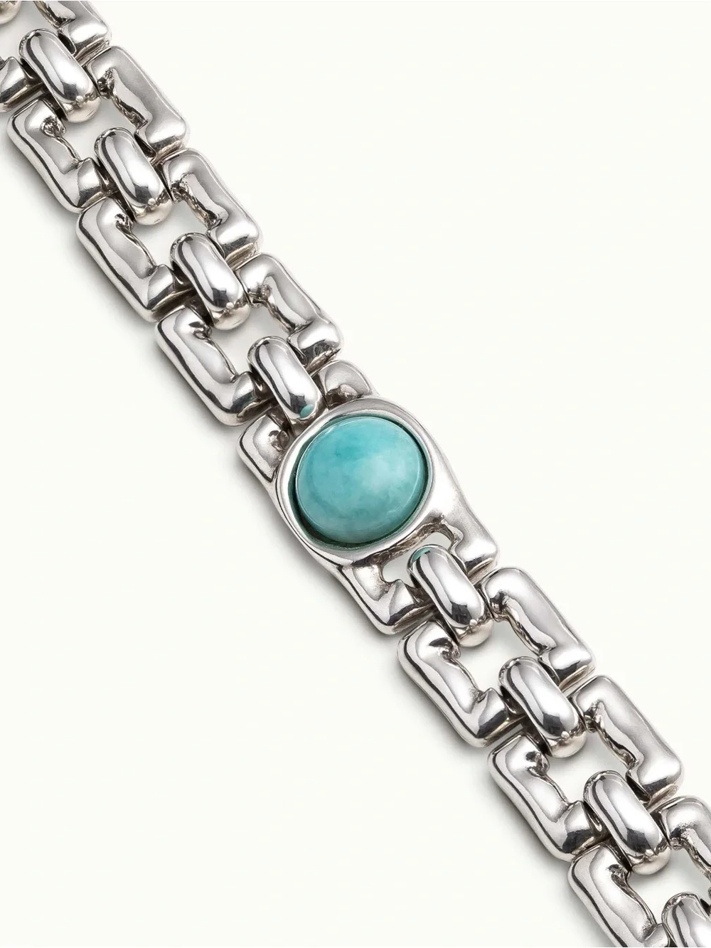 UNOde50 “Linda” Silver Turquoise Link Bracelet